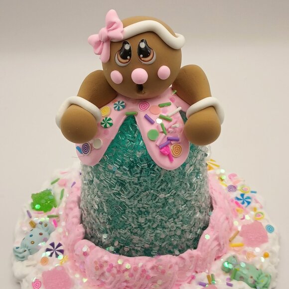 Gingerbread Gumdrop, Christmas Decor, Gingerbread Tiered Tray,Fake Bake - Picture 5 of 6